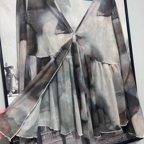 Elegant Sheer Top NWOT sz 2x - Picture 3 of 8